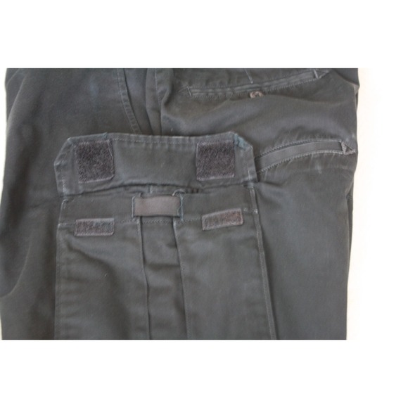 TACTICAL SERIES Mens Cargo Pants Black Cotton Poly Blend Stretched Waist 32X29 - Picture 6 of 8